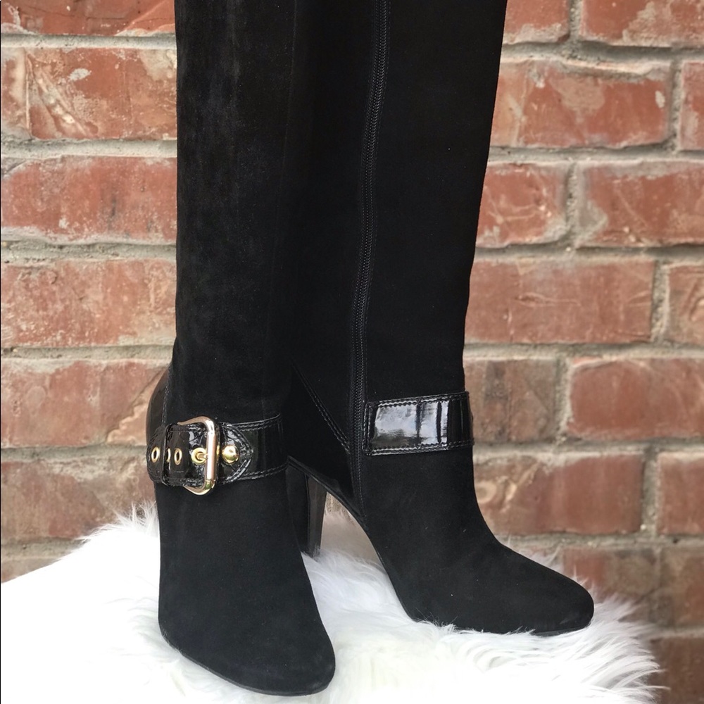 NWOT Antonio Melani Black Suede Boots